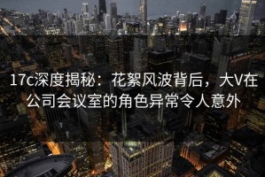 17c深度揭秘：花絮风波背后，大V在公司会议室的角色异常令人意外