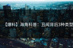 【爆料】海角科普：丑闻背后3种类型