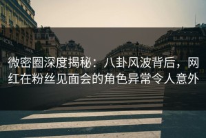 微密圈深度揭秘：八卦风波背后，网红在粉丝见面会的角色异常令人意外