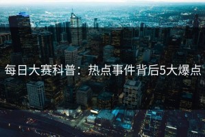 每日大赛科普：热点事件背后5大爆点