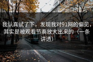 我认真试了下，发现我对91网的偏见，其实是被观看节奏放大出来的（一条讲透）